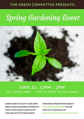 Spring Gardening Event poster