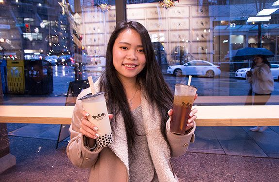 Vancouver Student with Bubble Tea