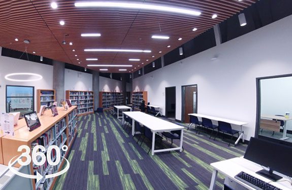 Alexander College Students Inside the Library