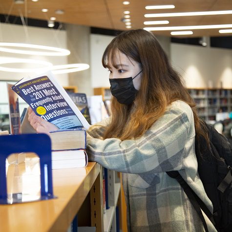 Image of student reading a book