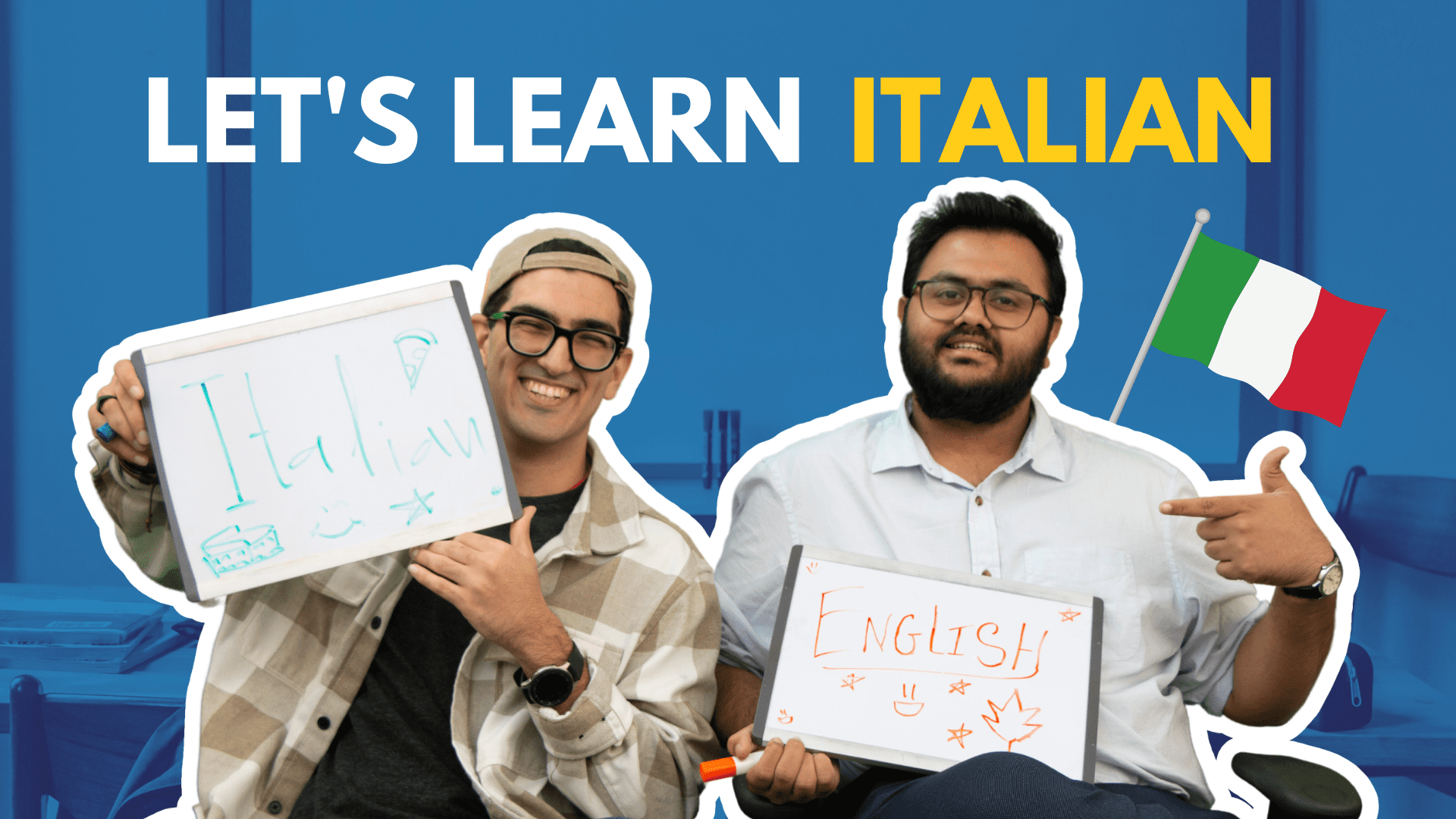 Student learning Italian